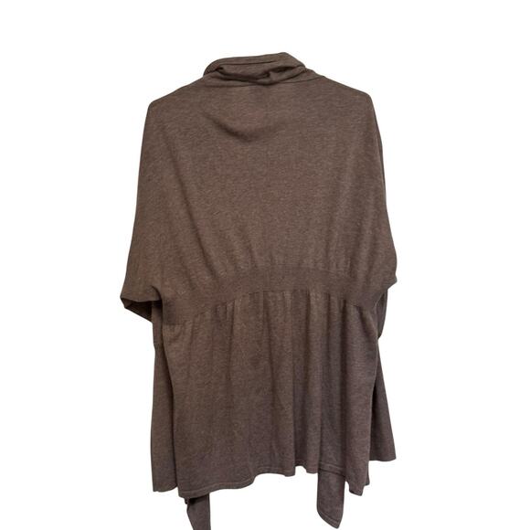 Soft Surroundings Medium Fly Away Drape Front Topper Cardigan Sweater Fall READ - Picture 3 of 4